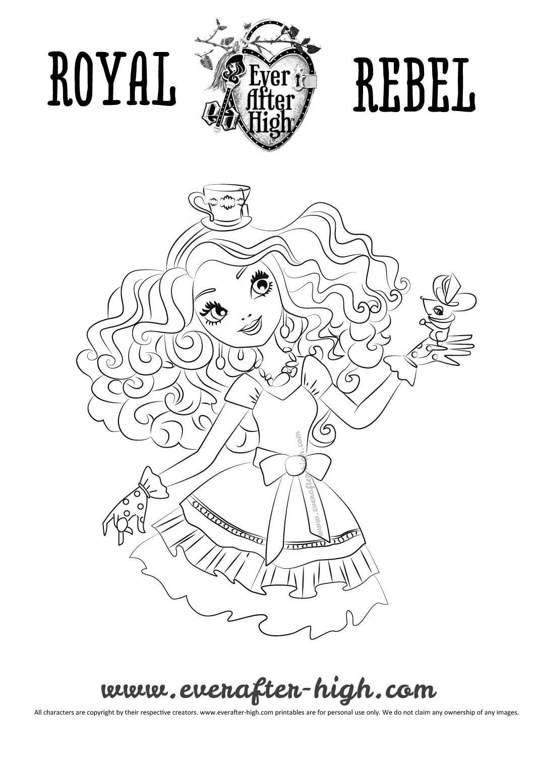 maddie hatter coloring pages - photo #8