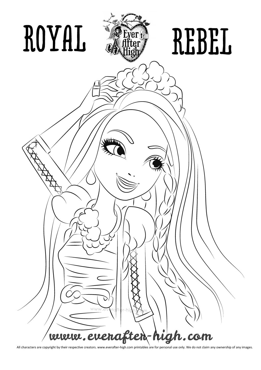 hair coloring pages - photo #35