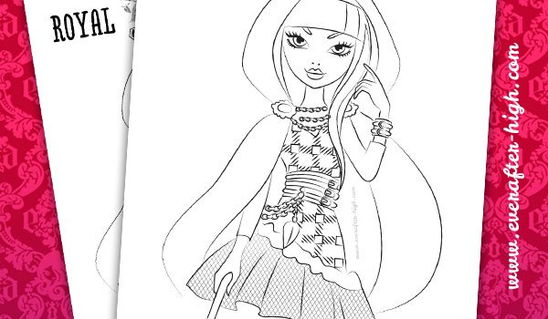 Coloring Page from Cerise Hood