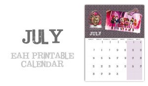 July Page of the Ever After High Printable Calendar