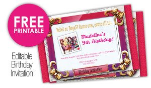Ever After High printable invitation mirrorpad