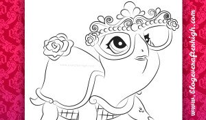 Ccoloring page of the Briar Beauty Turtle Transformed