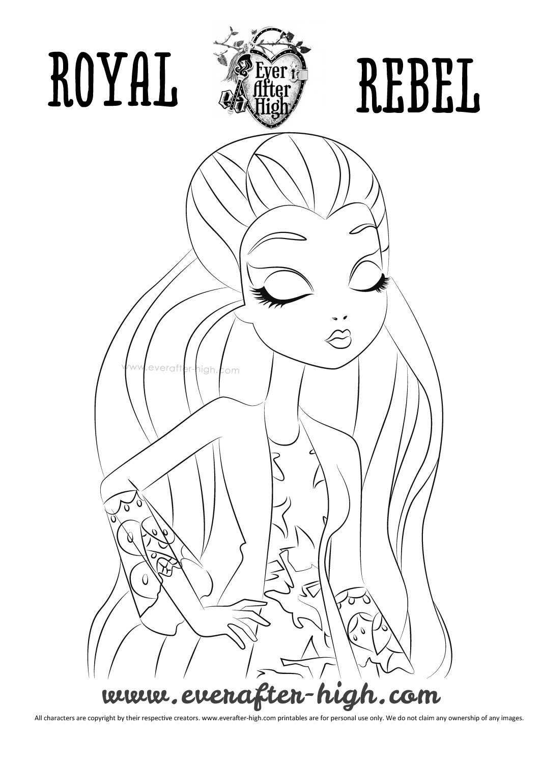 Raven Queen Getting Fairest Coloring page | Ever After High