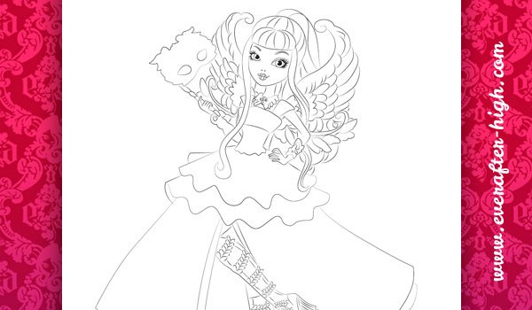 Coloring Page of the C.A. Cupid Thronecoming
