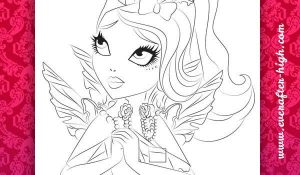 Coloring page of the Faybelle Thorn Face